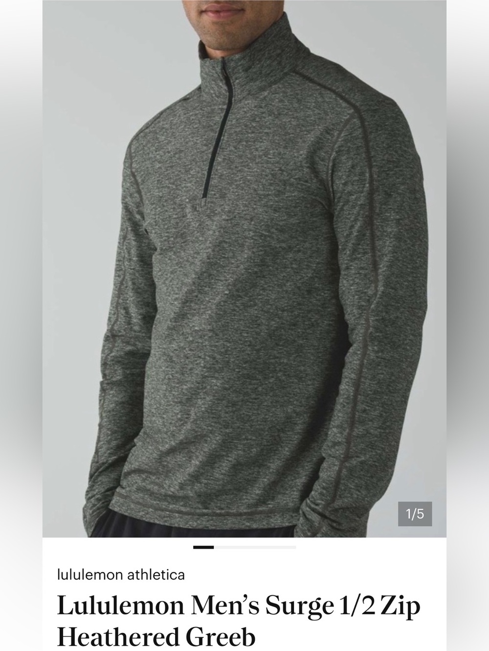 lululemon athletica Heathered Olive Green Pullover